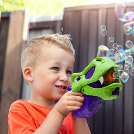 Gazillion Bubbles Roarin Rex Bubble Blaster Bubble Gun,Purple