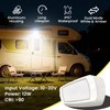 Gloppers Aluminum RV Exterior Porch Light, Dual-Color LED with Switch,