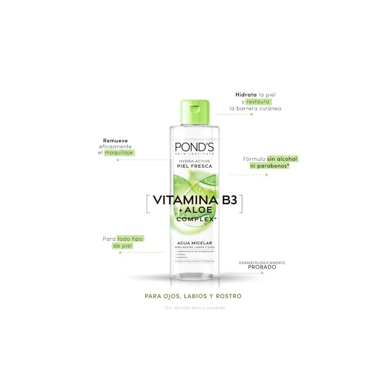 Agua Micelar Ponds Fruity Hydrafresh Aloe 300 ml