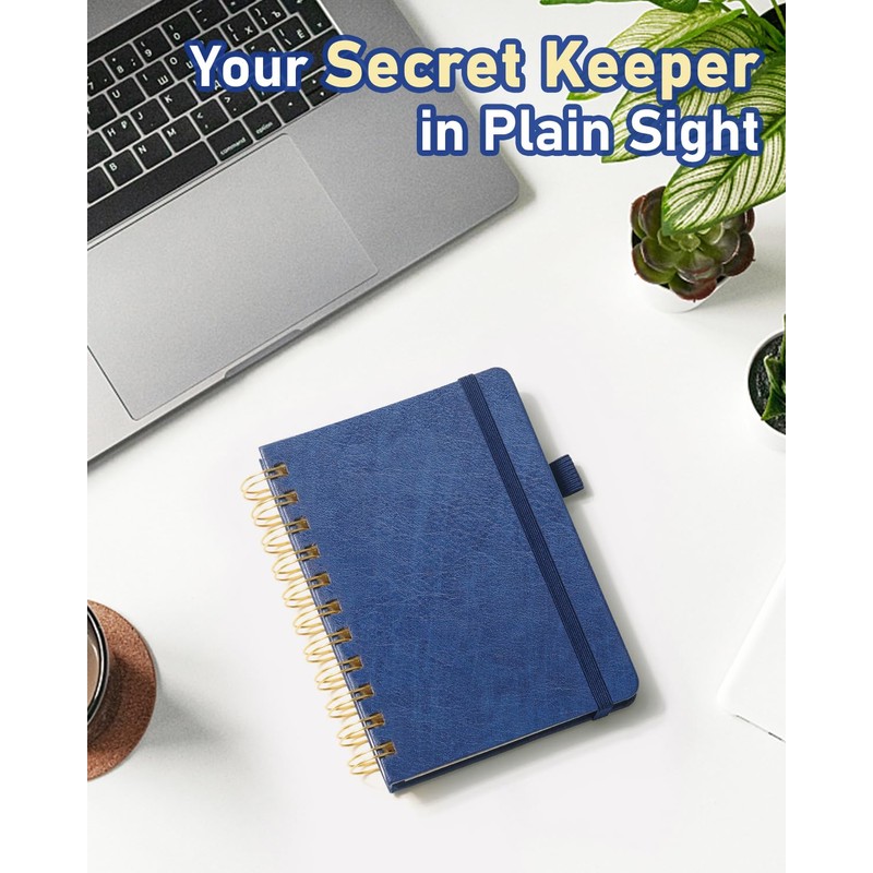 WEMATE Password Book with Alphabetical Tabs, Spiral Password Keeper Book