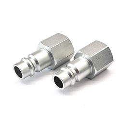 2 x Male Quick Release Euro Compressed Airline Pneumatic Coupling with Female 1/4" BSP - Cejn 320, Rectus 25/26 Type