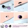 MUCUNNIA 80pcs 12-35mm Moon Glitter Safety Eyes and Noses for