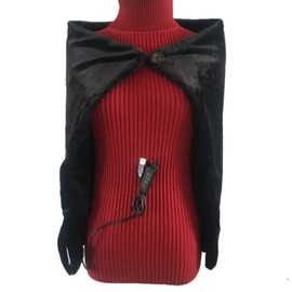 CEBUY USB Electric Blanket, Heated Shawl Throws 5V/2A-3 Heating Levels & 3 Hours Auto Off Scarf Neck Shoulder Blanket (Black)