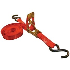 Erickson 34401 Pro Series Red 1-Inch x 15-Inch Yellow Chromate-Plated Ratcheting Tie-Down Strap