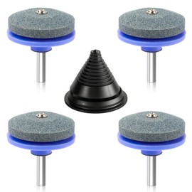 Alocs Lawn Mower Blade Sharpener Tool Kit，Rotary Lawn Mower Blade Sharpener for Drill, Lawnmower Dull Blade Sharpener for Power Drill Hand Drill and Lawn Mower Blade Balancer