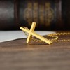 Gold Cross Chain Large Cross Necklace Mens Necklace Large Cross