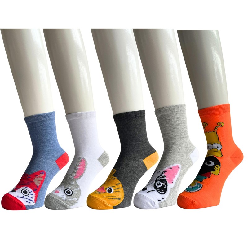 [モードセレクト] 靴下 レディース アニマル キャラクター柄 ソックス レディース 春夏 可愛い綿混 動物柄