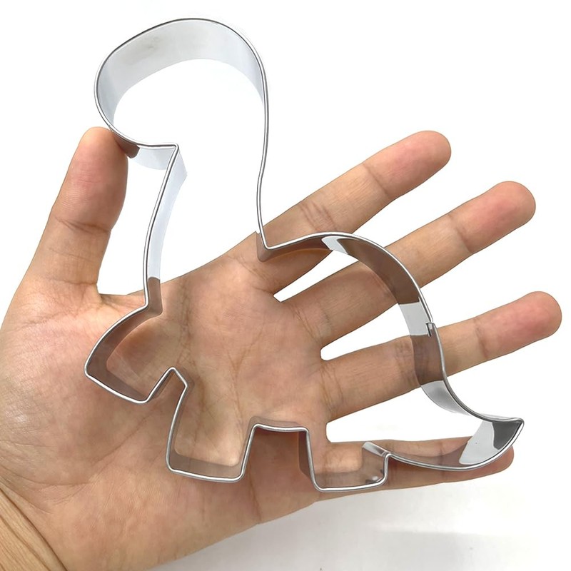 LILIAO 4.5" Brontosaurus Cookie Cutter Dinosaur Sandwich Cutters, Stainless Steel