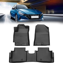 NB-Autos 3D All-Weather TPE Floor Mats Fit 2017 2018 2019 2020 Hyundai Elantra, No FIT GT