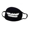 Cotton Mask, Reusable Black Daily Anti-Dust Mouth Cover with Funny