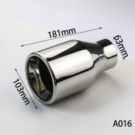 2.48 Inch Inlet Automotive Replacement Exhaust Tips Muffler Tip Stainless Steel Chrome Bolt-On Design Muffler Tailpipe Tip for Universal Cars and Sedans (A016)