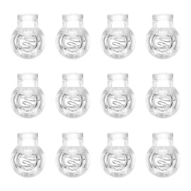 PATIKIL Plastic Cord Lock, 20 Pack Single Hole Toggle Stopper Round Ball Shaped Adjustable Cord Stops Fastener for Paracord, Camping, Hiking, Shoelace Replacement, Clear