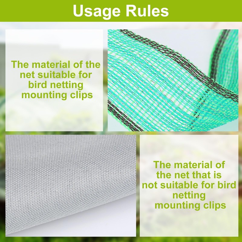 Beeveer 250 Pcs Bird Netting Mounting Clips Butterfly Shape Reusable