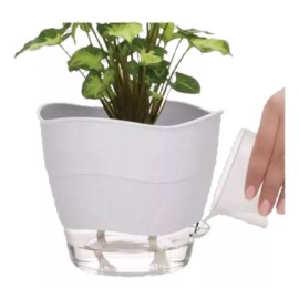 Betterware Maceta Pequeña Moderna Riega Facil Blanca Interior/exterior