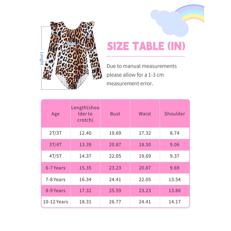 Tziharora Gymnastics Leotards for Girls,Ruffle Long Sleeve Leotards For Girls,Athletic