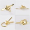 URROMA 60 Pieces Small Gold Ring Pulls Handle Buttons Antique