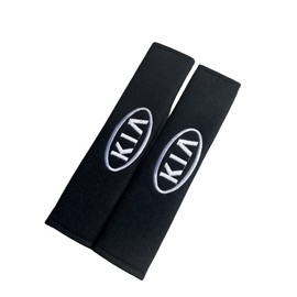 Embroidered Badge Seat Belt Pads compatible with Kia Cars 2 pieces, 1 pair