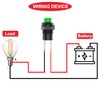 MKBKLLJY Pack of 12 Red/Green Mini Self-Locking On/Off Switch AC