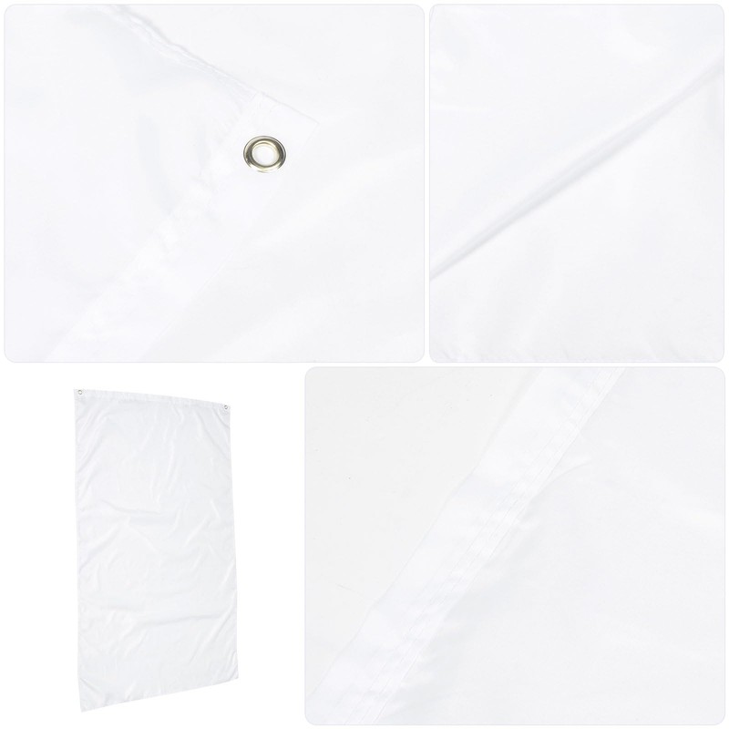 NUOBESTY Simple White Flags Polyester Polyester Solid White Flag DIY