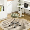 FIRAVOE Swivel Rolling Stool Adjustable Height 20"-27" (Sturdy Aluminum Base)