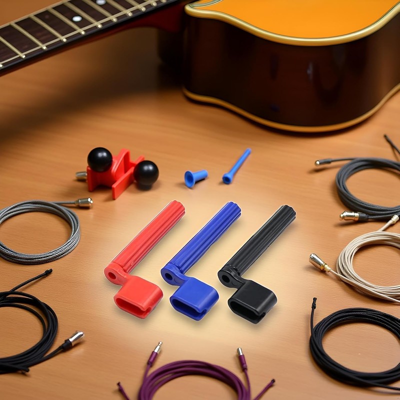 3Pcs Guitar String Winder Tool Set, Bridge Pin Puller for