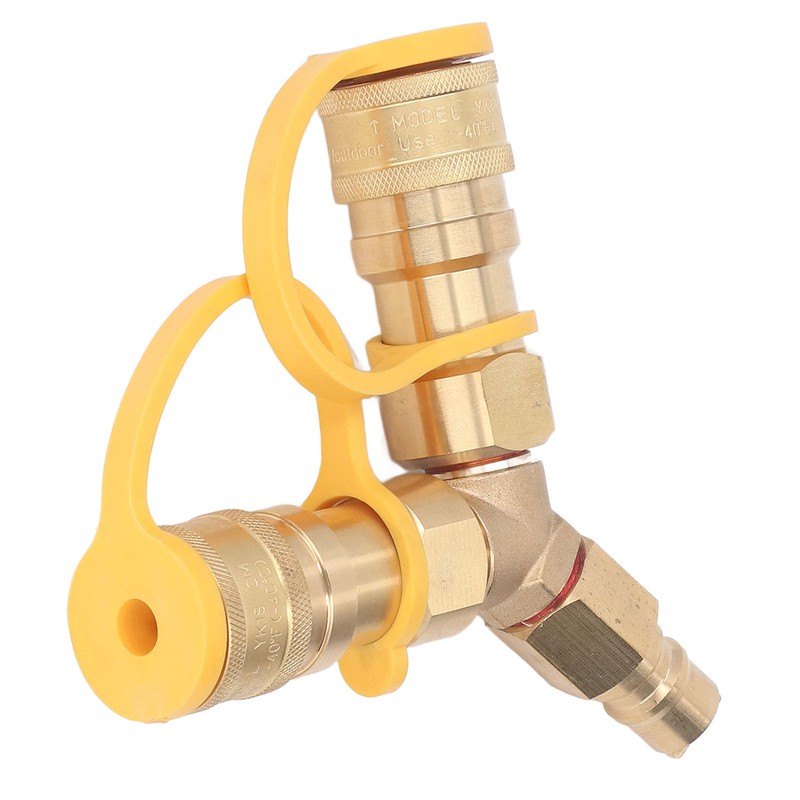 Y Splitter Natural Gas Quick Connect Adapter for Grills Generators