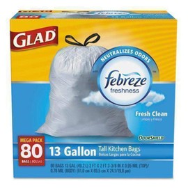 Glad+Fresh+Clean+13gal+Tall+Drawstring+Bags
