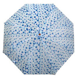 Elite America Compact Folding Umbrella, Polka Dot Prints, Pocket Size Umbrella, Small Umbrella