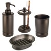 iDesign York Countertop Bar Soap Dish, Metal Soap Holder for