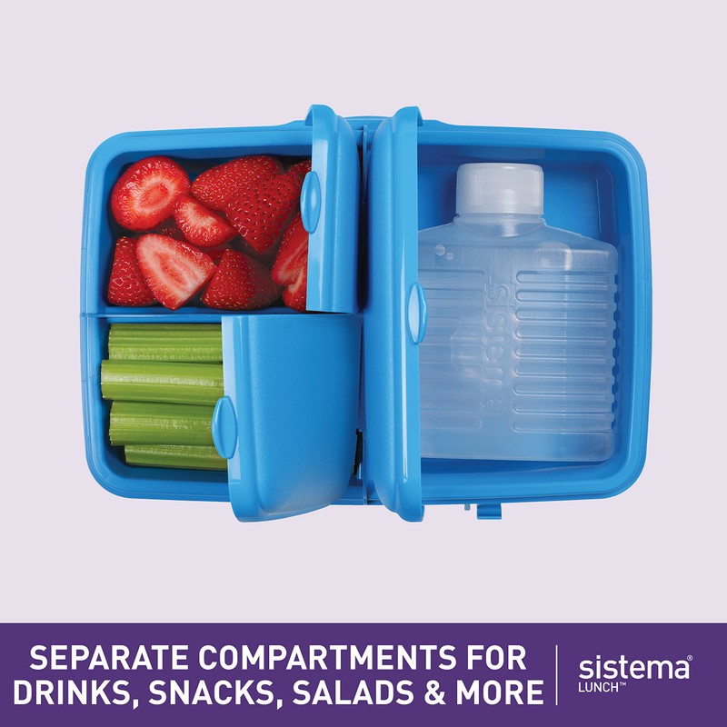 Sistema 3965 Lunch Slimline Quaddie 1.5L - Assorted Colors