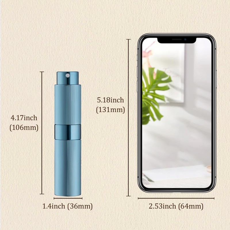 LISAPACK 8ml Perfume Atomizer Spray Bottle, 1pcs Travel Cologne Sprayer