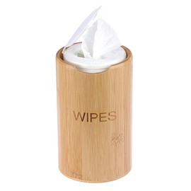 Kokone Bamboo Wipes Dispenser Compatible for Clorox Lysol, Farmhouse Wipes Canister Holder Cleaning Wipe Dispenser Container, Decorative Bamboo Wipes Dispenser Keeper for Kitchen Bathroom Office