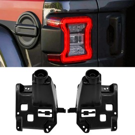 Yumzeco 2PCS Compatible with Jeep Wrangler JL Tail Light Brackets 2018 2019 2020 2021 2022 2023 2024, Side Plastic Wrangler JL Rear Tail Lamp Holders Replace for OE 68376497AA/68376496AA
