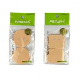 Princia Makeup Sponge Cushion Puff 2-Pack Round 5ea