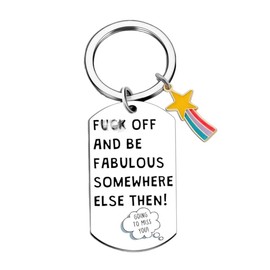 Humorous Farewell Keychains for Coworkers - Going Away Gifts for Friends, Colleagues, Employees, and Bosses - Sentimental Retirement and Goodbye Presents for Him and Her