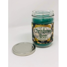 S&M Candle Factory Christmas Tree Candle ~ Xmas Tree Scented 100% Natural Premium Soy Candles ~ 12oz Jars (Christmas Tree)