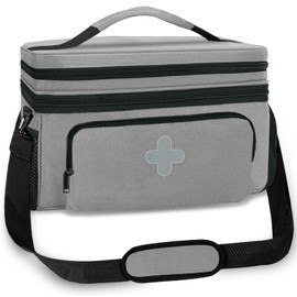 Caja organizadora de medicinas, color gris