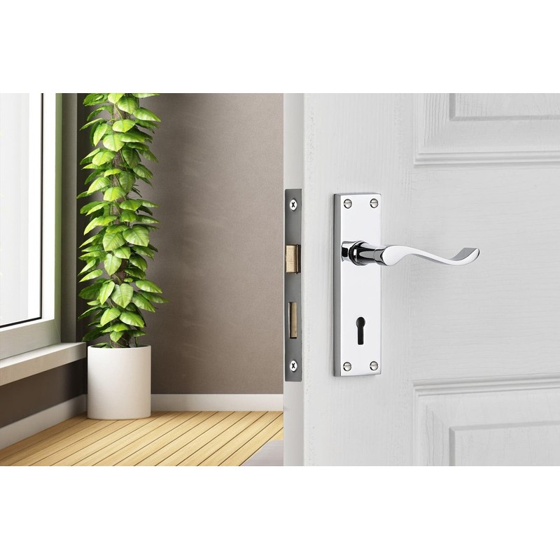 Designer Levers - Victorian Scroll Lever Door Handles - Polished