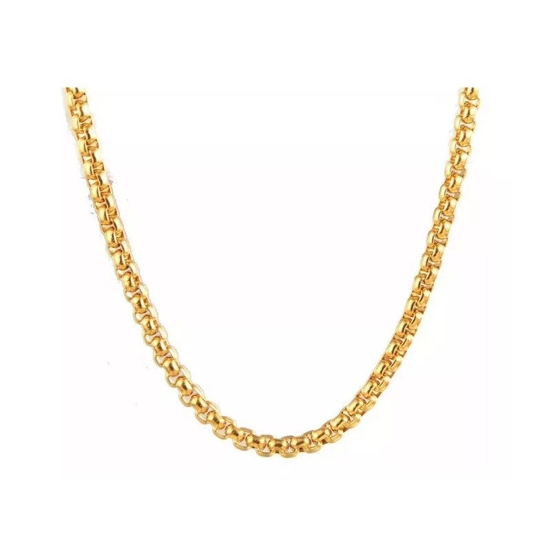 Dtup Cadena Collar Hombre Tipo Cubana Acero De Titanio Genuino