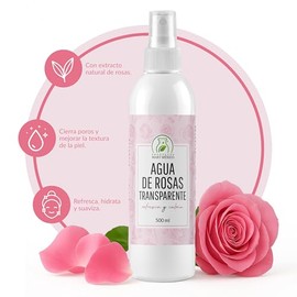 Agua De Rosas Transparente Hidratante Facial 500 Ml Productos Mart Mexico