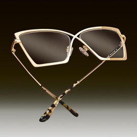 VOOGLAM Butterfly Blue Light Glasses for Women Anti Eyestrain Dry Eyes Computer Phone TV Eyewear Gold Felicja GJGM386579-05