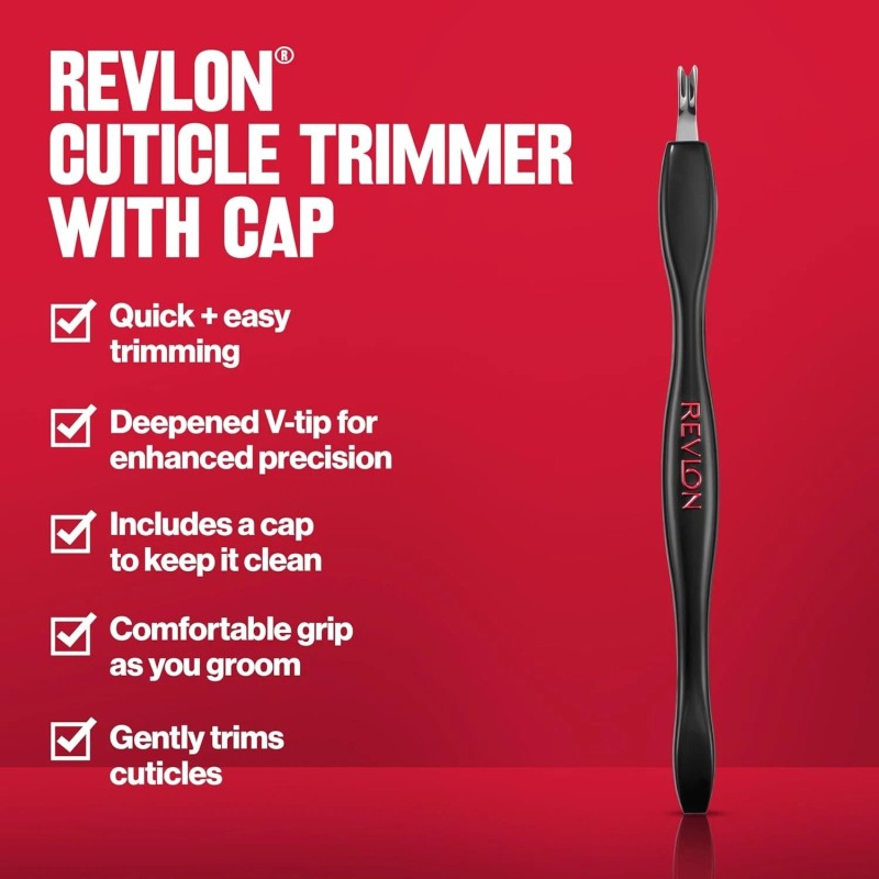 Revlon Cuticle Trimmer w/ Cap, Cuticle Remover Tool, Nail Care,
