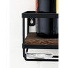 Mkono Wall Mounted Wine Rack - Bottle & Glass Holder