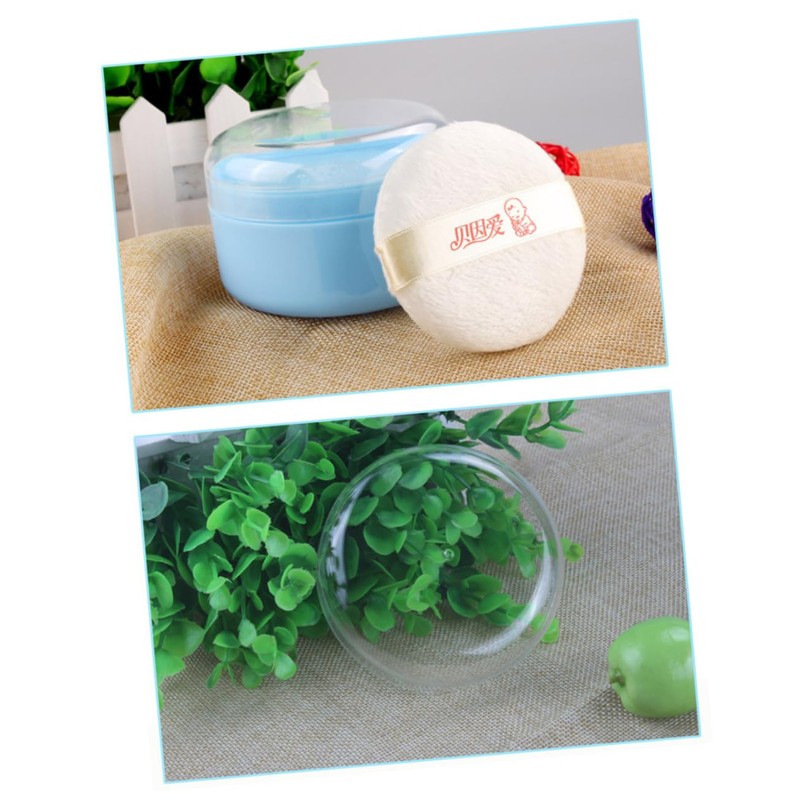 SHOWERORO 2set Powder Puff Sifter and Container for Body Cloth
