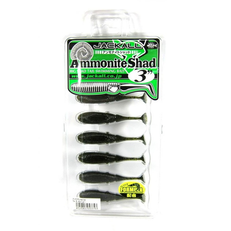 JACKALL Worm Ammonite Shad 3" Watermelon Pepper