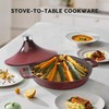 INSETFY Non-Stick Frying Pan/Skillet 11", 3QT Tagine Pan,Cast Aluminum Pans