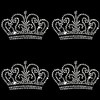 Juego de 4 tiaras brillantes con diamantes de imitación para