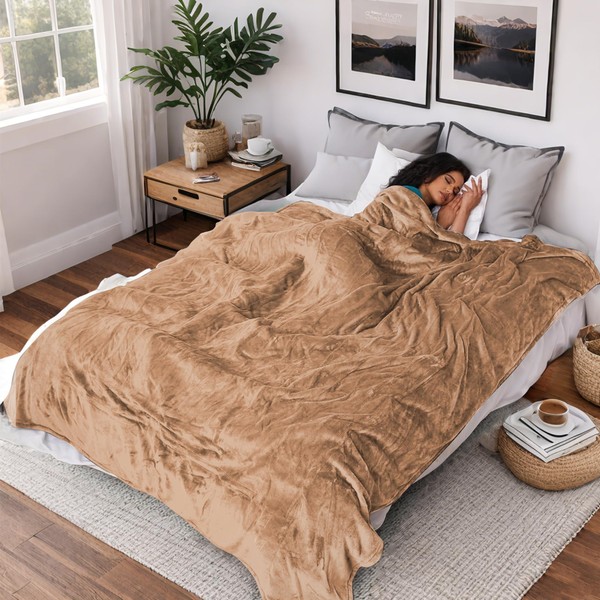 Minervada Heated Blanket Electric Blanket Twin Size 62''x84'', 4 Heating