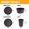 24Pcs Kitchen Plastic Wheat Straw Dinnerware Set,Dinnerware Sets for 6,Microwave