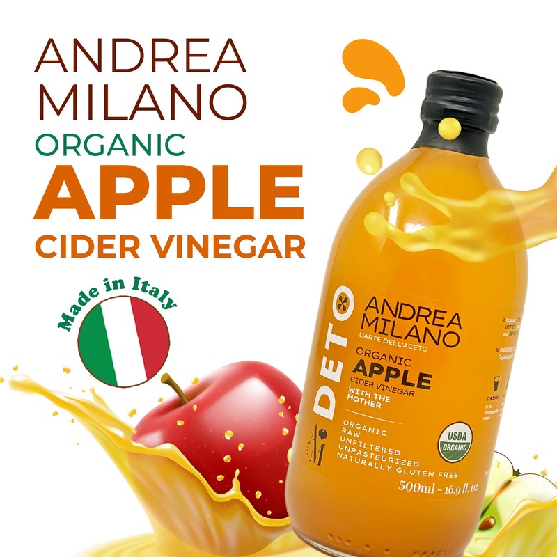 Andrea Milano Organic Apple Cider Vinegar – Raw Italian Natural